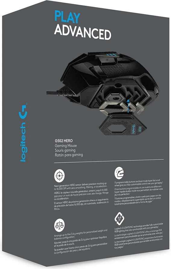 Gaming miška Logitech G G502, črna