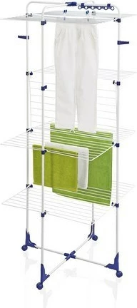 Sušilnik za perilo Leifheit Pegasus Classic Tower 450, 1760 mm, bel/moder