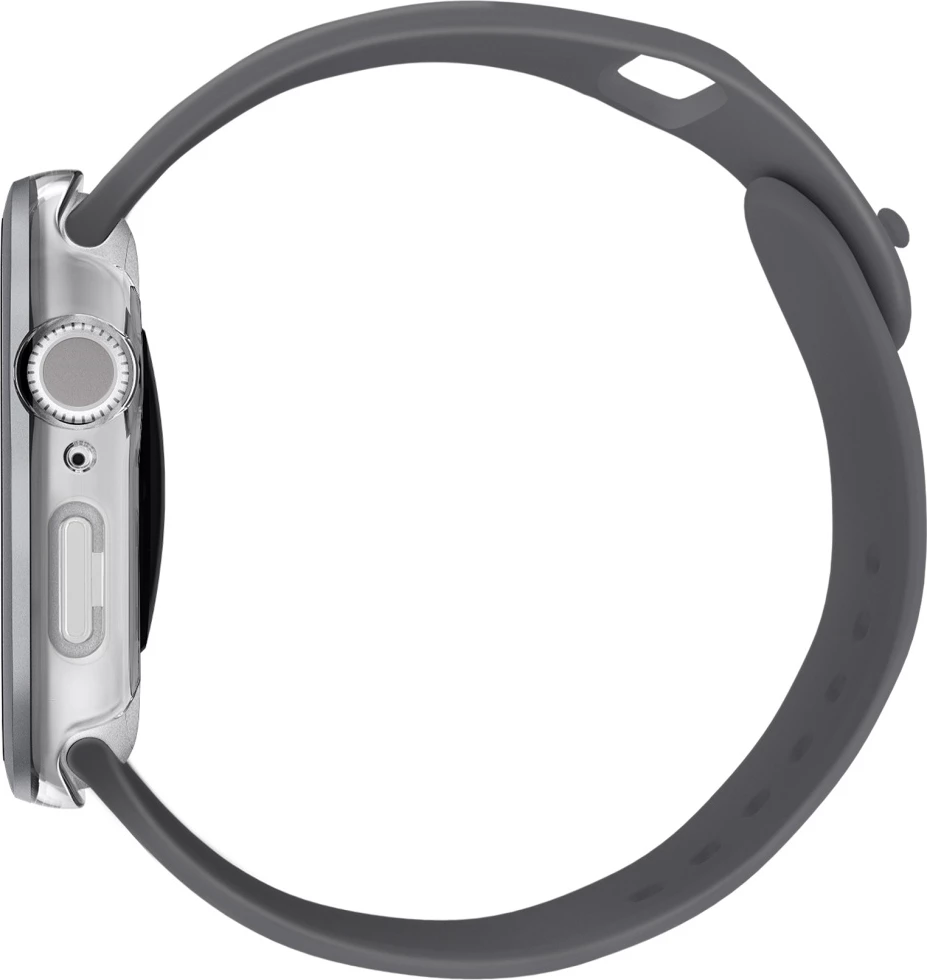 Zaščita za Apple Watch 10, 46 mm UNIQ Voute, kaljeno steklo, srebrna