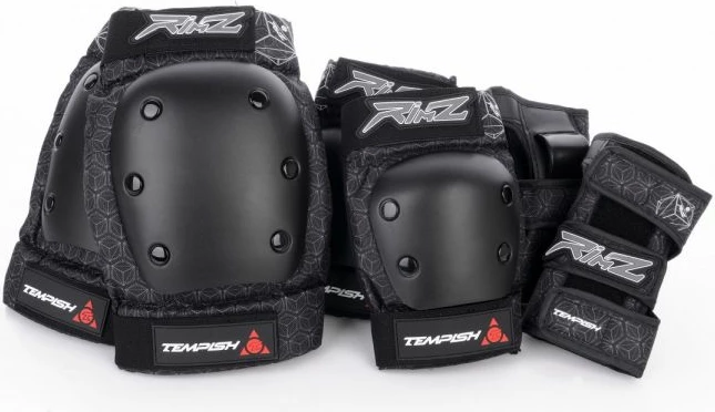 Set zaščitne opreme za deskanje Tempish, unisex, črn