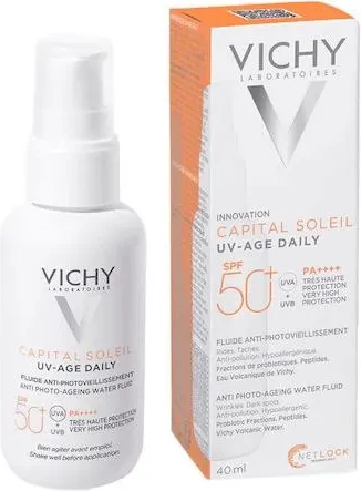 Obarvan sončni krem Vichy Capital Soleil UV-Age Daily SPF50+, uniseks, 40 ml
