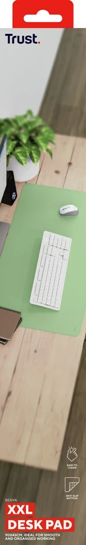 Velika podloga za miško Trust Benya, XXL, zelena