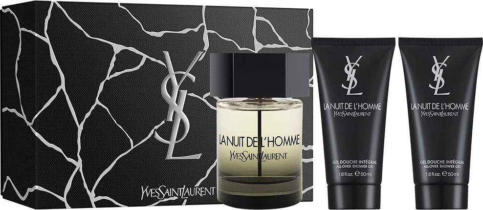 Set Eau de Toilette za moške La Nuit De L'Homme Yves Saint Laurent 100 ml + 2 x 50 ml gel za prhanje