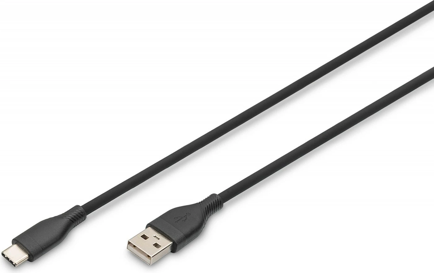 Silikonski kabel USB-A na USB-C Digitus AK-300340-010-S, 1 m, črn