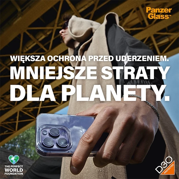Prozoren ovitek PanzerGlass HardCase z D3O za iPhone 15 Pro Max