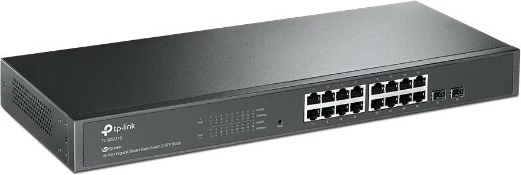 Pametno stikalo TP-LINK TL-SG2218, 16 gigabitnih vrat, 2 SFP, črno, za montažo v rack