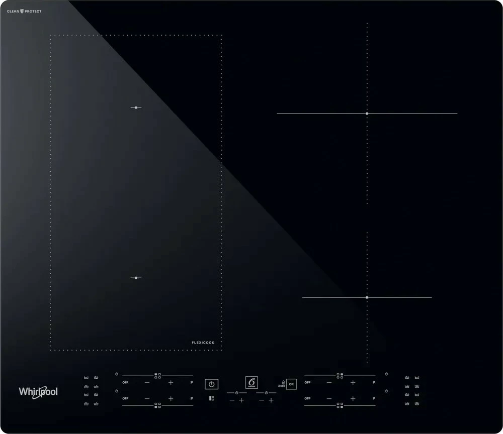 Indukcijska plošča, 4 kuhališča, na dotik, črna, Whirlpool WLB4060CPNE