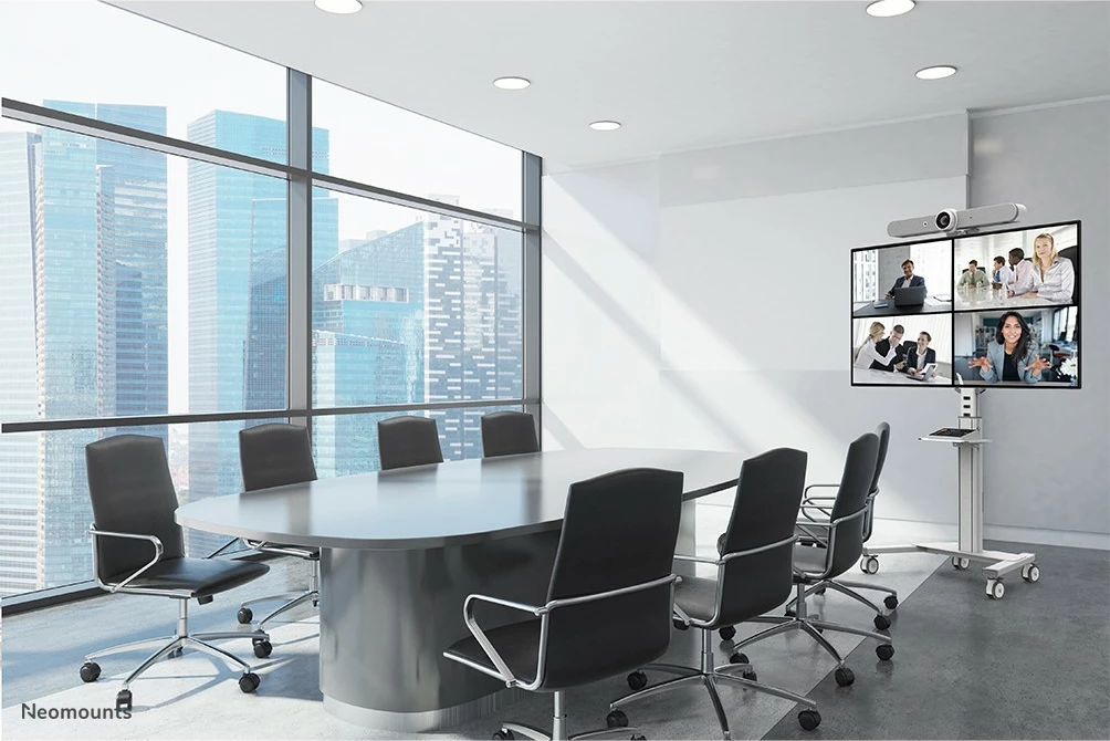 Prenosni voziček za TV, Neomounts Newstar FL50S-825WH1, za zaslone 37–75 inčev, nastavljiva višina, bela Prenosni voziček za TV, Neomounts Newstar FL50S-825WH1, za zaslone 37–75 inčev, nastavljiva višina, bela