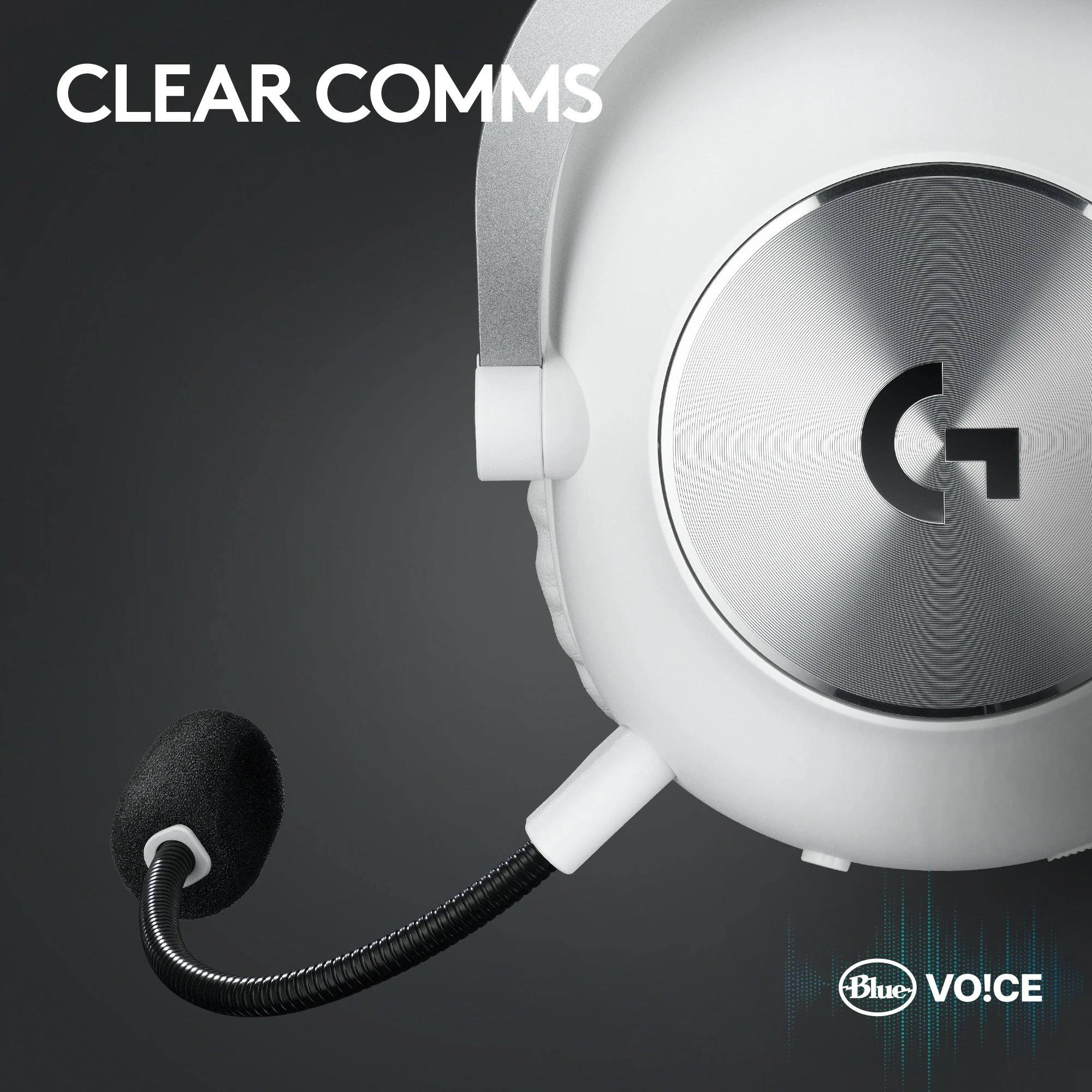 Gaming slušalke PRO X 2 LIGHTSPEED brezžične, 50 h baterije, snemljiv mikrofon, bele - Logitech