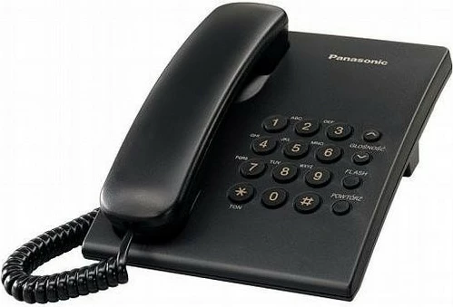 Fiksni telefon Panasonic KX-TS500, z žico, črn