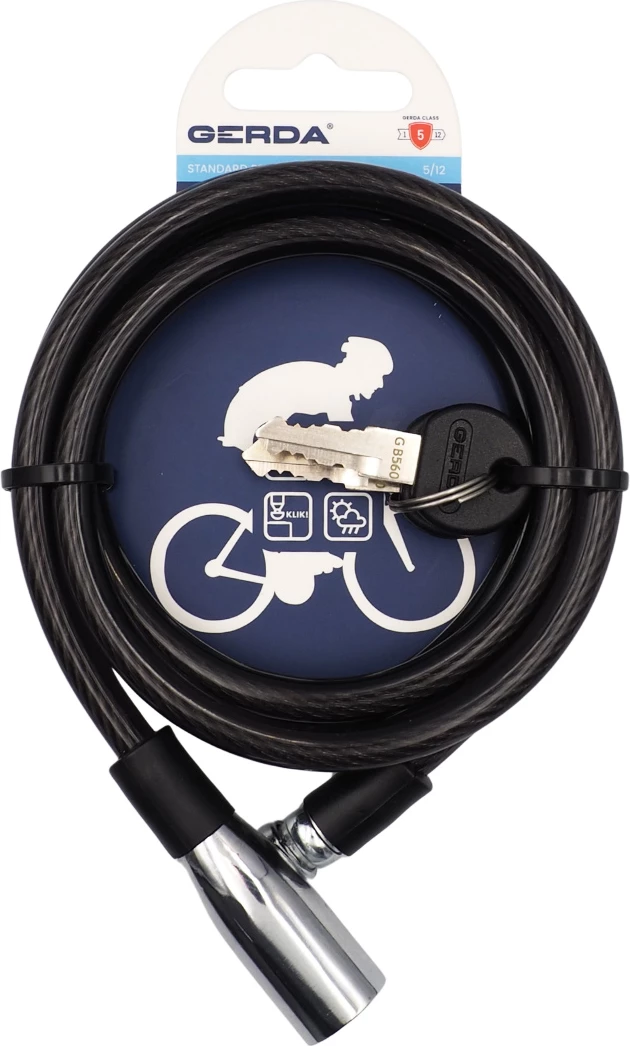 Kolesarski lokot Gerda, črn