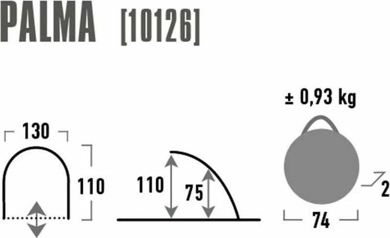 Plažna šotor High Peak Palma, modro-siv, 10126