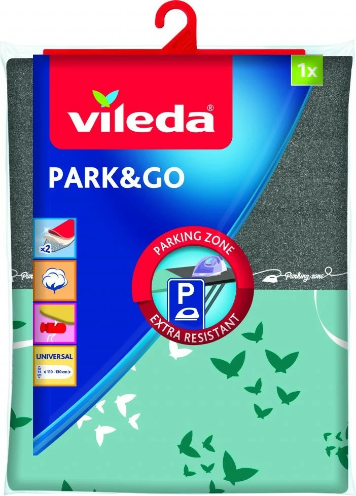 Zaščitna prevleka za likalno desko Vileda Park & Go, univerzalna, 130x45 cm, zelena