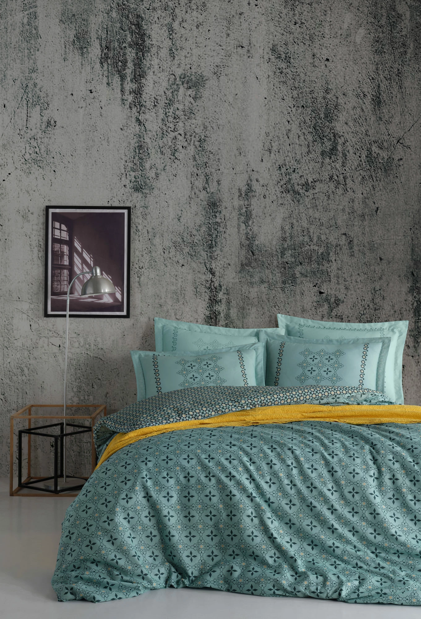 Prevleka za odejo enojna XXL, modra, minimalistična - Ranforce L'essentiel