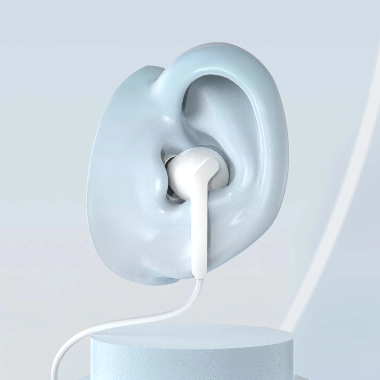 Slušalke v uho z USB-C kablom, Dudao X3C+, 1,2 m, upravljanje na kablu, bele