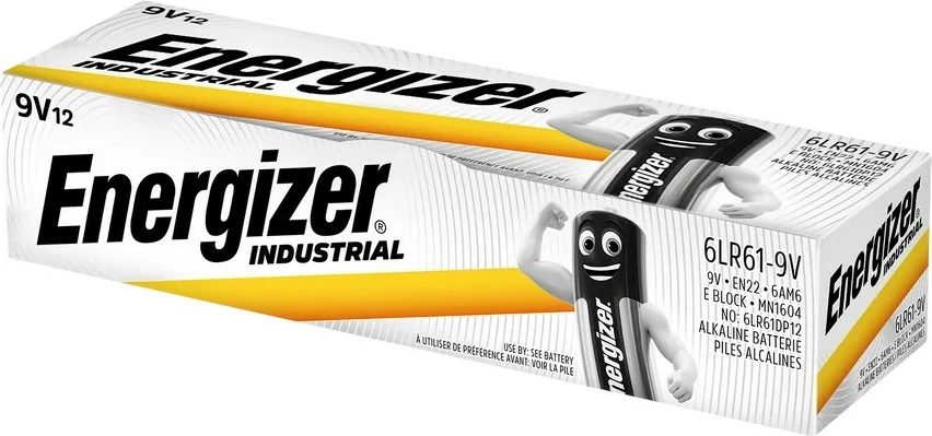 Industrijska alkalna baterija 9V, 6LR61, Energizer, paket 12 kos