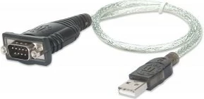 Adapter USB na RS232, 45 cm, črn - Manhattan