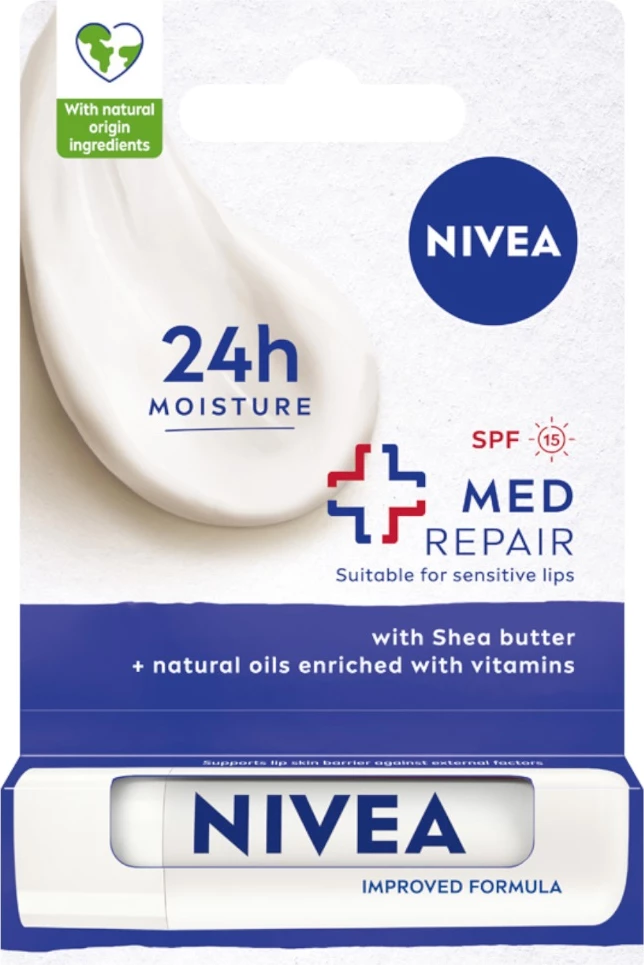 Balzam za ustnice Med Repair Nivea za ženske, 4,8 g