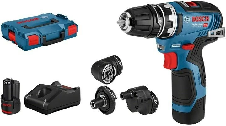 Vijačnik Bosch GSR 12V-35 FC, 12 V, 3 Ah, brezkrtačni, z 2 baterijama, črno/modro/rdeč, komplet Vijačnik Bosch GSR 12V-35 FC, 12 V, 3 Ah, brezkrtačni, z 2 baterijama, črno/modro/rdeč, komplet