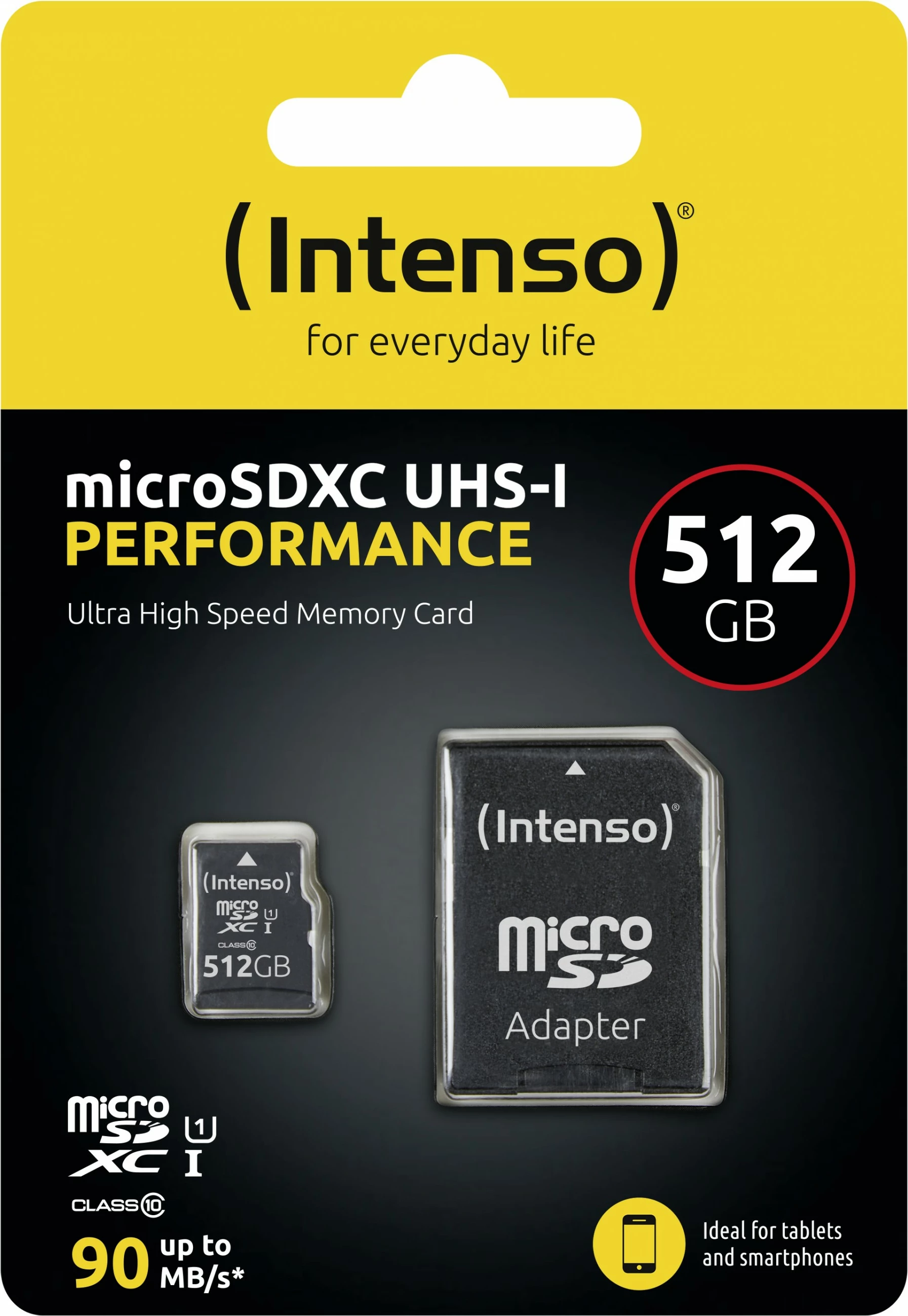 Kartica MicroSD 512 GB, UHS-I, Class 10, Intenso, črna Kartica MicroSD 512 GB, UHS-I, Class 10, Intenso, črna