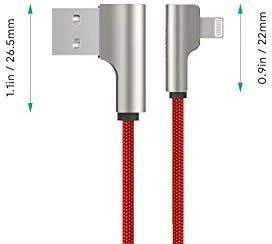 Kabel Lightning na USB-A, 2 m, z vtičem pod kotom 90°, rdeč AUKEY CB-AL01 Red OEM