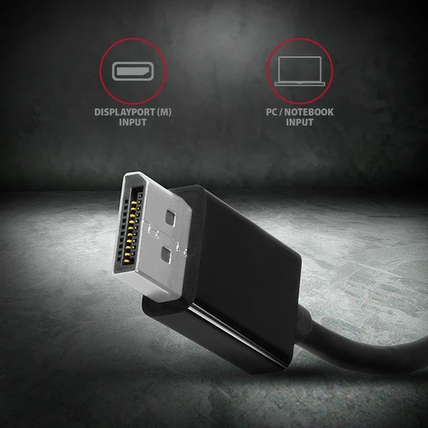 Adapter DisplayPort na VGA AXAGON RVD-VGN, 1920x1200 (Full HD), črn Adapter DisplayPort na VGA AXAGON RVD-VGN, 1920x1200 (Full HD), črn
