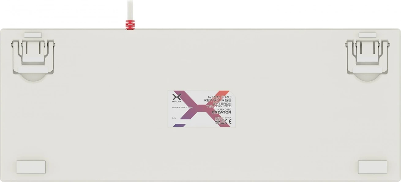 Mehanska tipkovnica Krux ATAX PRO RGB Creator Retro Gateron Yellow PRO, črna