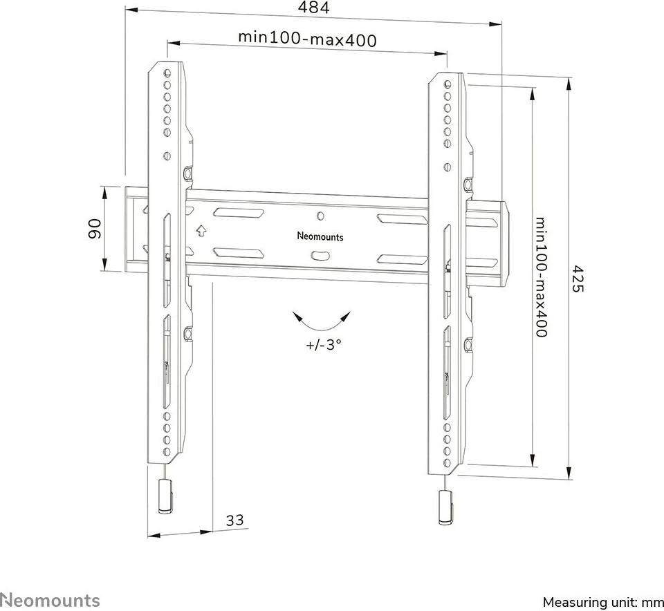 Stenski nosilec za TV Newstar WL30S-850BL14, fiksni, 32–75 inčev, jeklo, črn Stenski nosilec za TV Newstar WL30S-850BL14, fiksni, 32–75 inčev, jeklo, črn