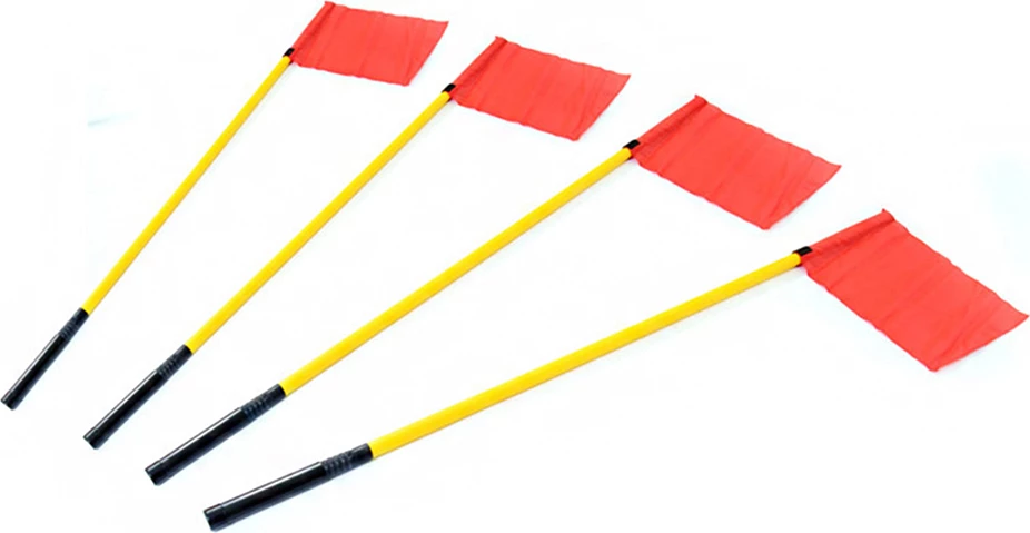 Komplet nogometnih zastavic SMJ CFG-111WB, 4 kosi, rdeče-rumene