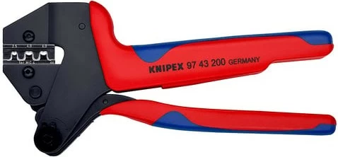 Orodje za stiskanje Knipex Crimp-Systemzange, s škatlo, rdeče/modro