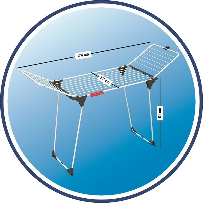 Sušilnik perila Vileda King 157247, črn/bel