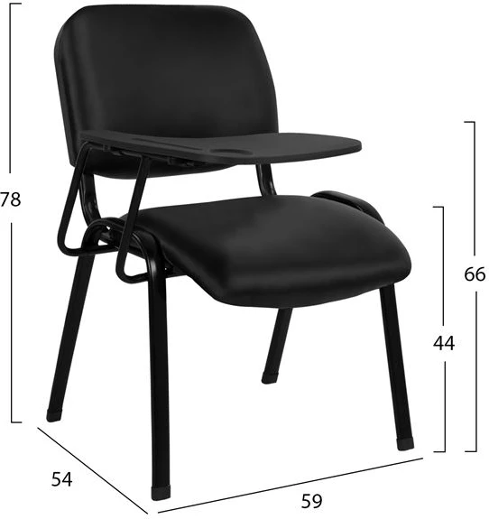 Konferenčni stol s stojalom za knjige iz PU FH10158 54x59x78