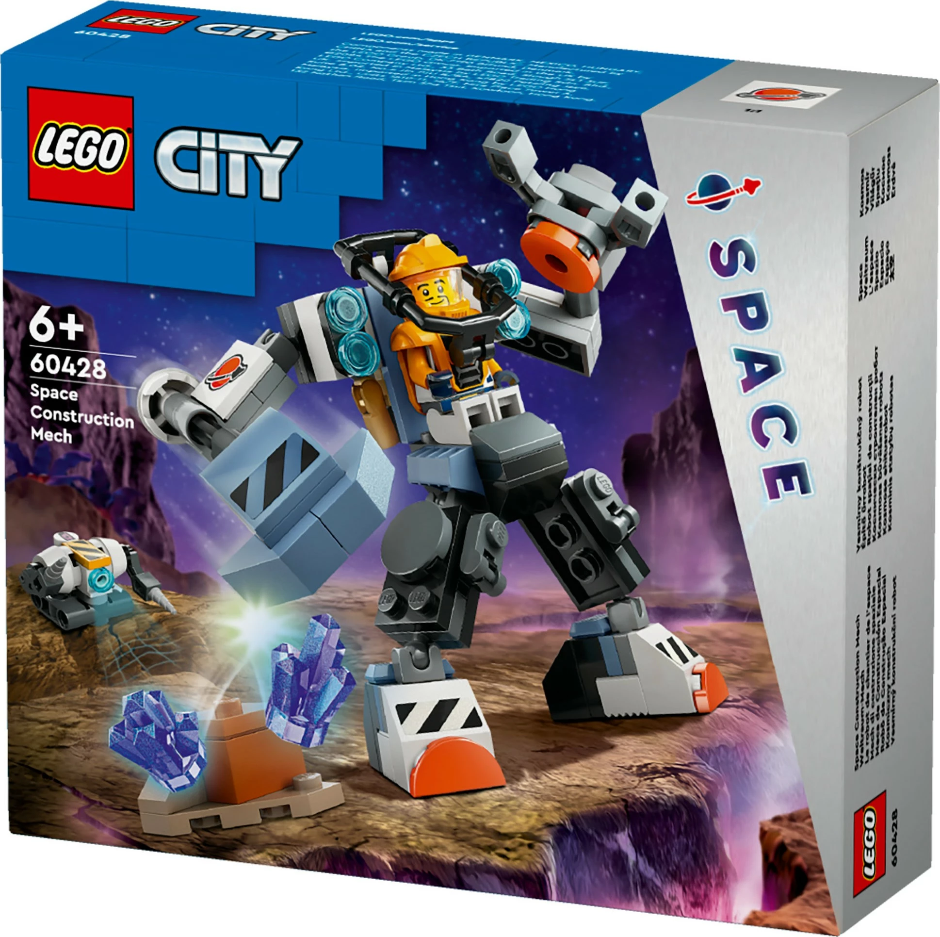 Set gradnje s tematiko vesolja LEGO City 60428 Weltraum-Mech, večbarven