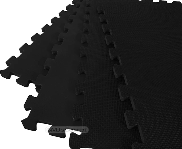 Puzzle podloga za fitnes SMJ, črne