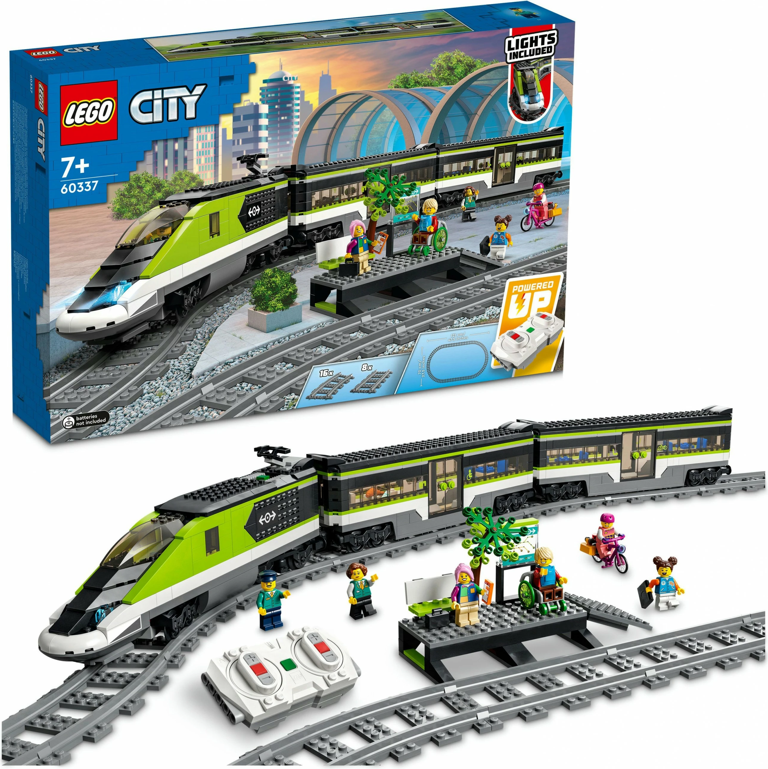 Set gradnje železniški potniški vlak LEGO City Express, 7+, plastika, 764 delov, večbarven