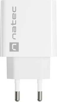 Stenski polnilec Natec Ribera, 1x USB-A, 18 W, bel