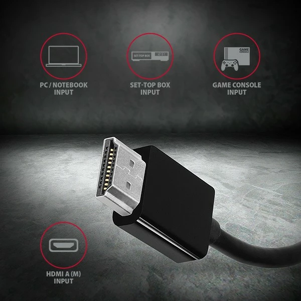 Aktivni adapter HDMI v VGA, AXAGON RVH-VGN, črn Aktivni adapter HDMI v VGA, AXAGON RVH-VGN, črn