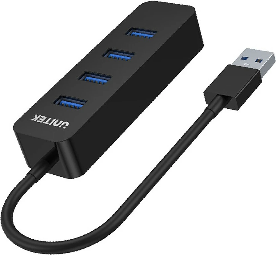 Aktiven USB hub, 4x USB-A 3.1, 10W, črn, Unitek H1117A