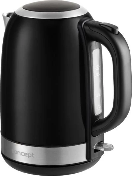 Električni čajnik Concept RK3245, 1,7 L, inox, črn