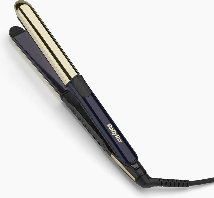 Poravnava las s keramičnimi ploščami, Babyliss ST484E, 5 stopenj toplote, črno/zlata