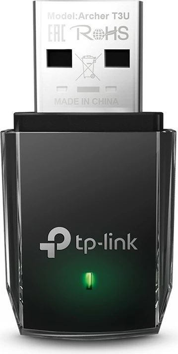 WiFi adapter TP-LINK Archer T3U, USB, AC1300, dvopasoven, črn