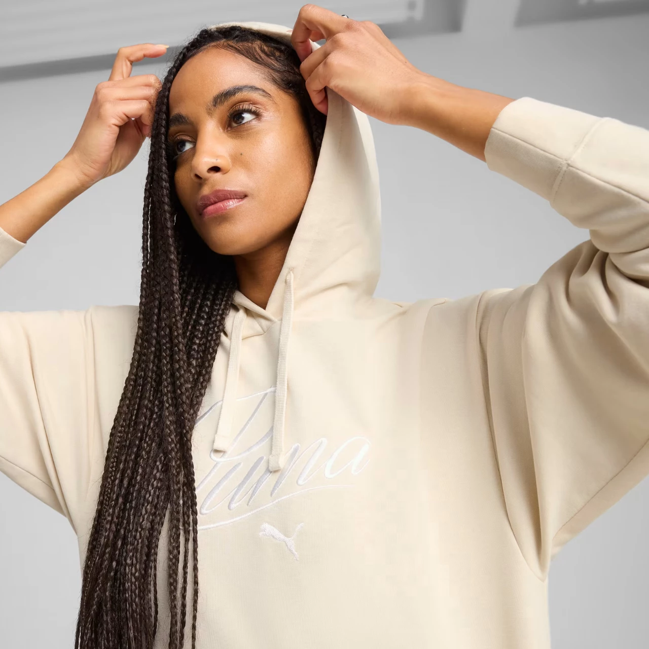 Pulover za ženske Puma, krem