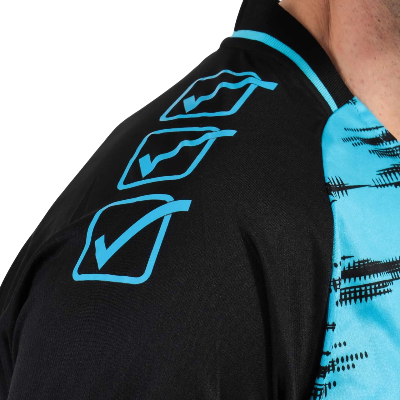 Komplet vratarja unisex, črno-turkuizen Givova