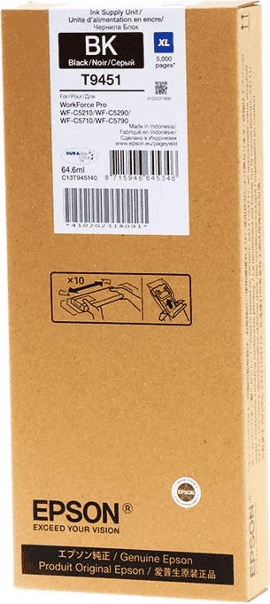 Črnilna kartuša Epson T9451 C13T945140, XL 65 ml, 5000 strani, črna