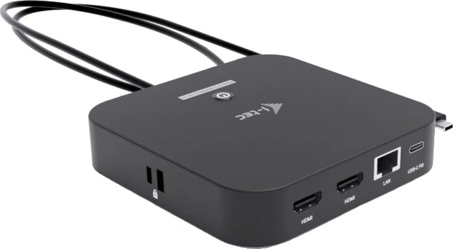 Doking stacija i-tec USB-C Dual HDMI, 4K 60Hz, 2x USB-C, 4x USB-A, Power Delivery 100W, LAN, Audio, črna