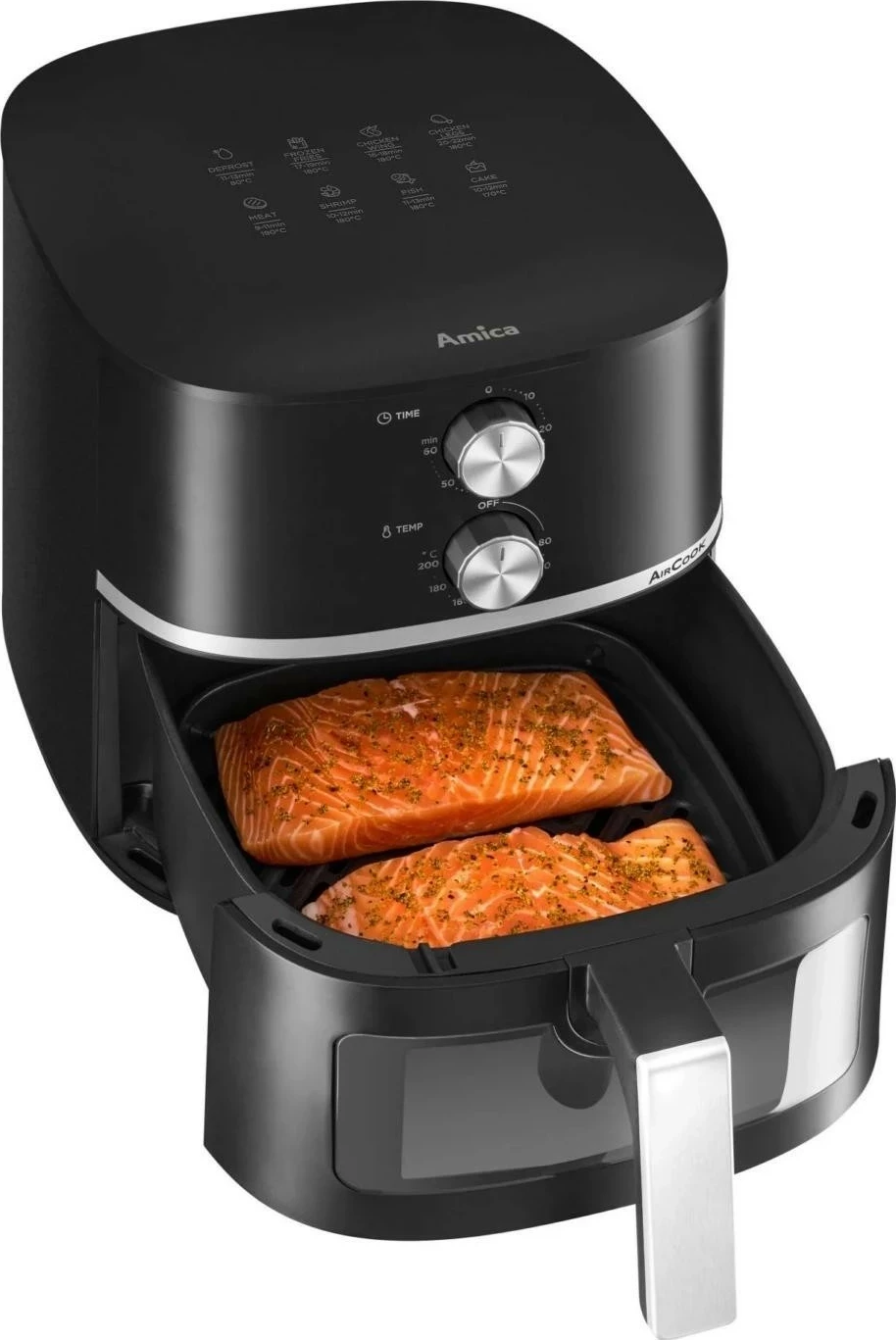 Cvrtnik brez olja Amica AFM Friend 2020, 5,5 l, črn