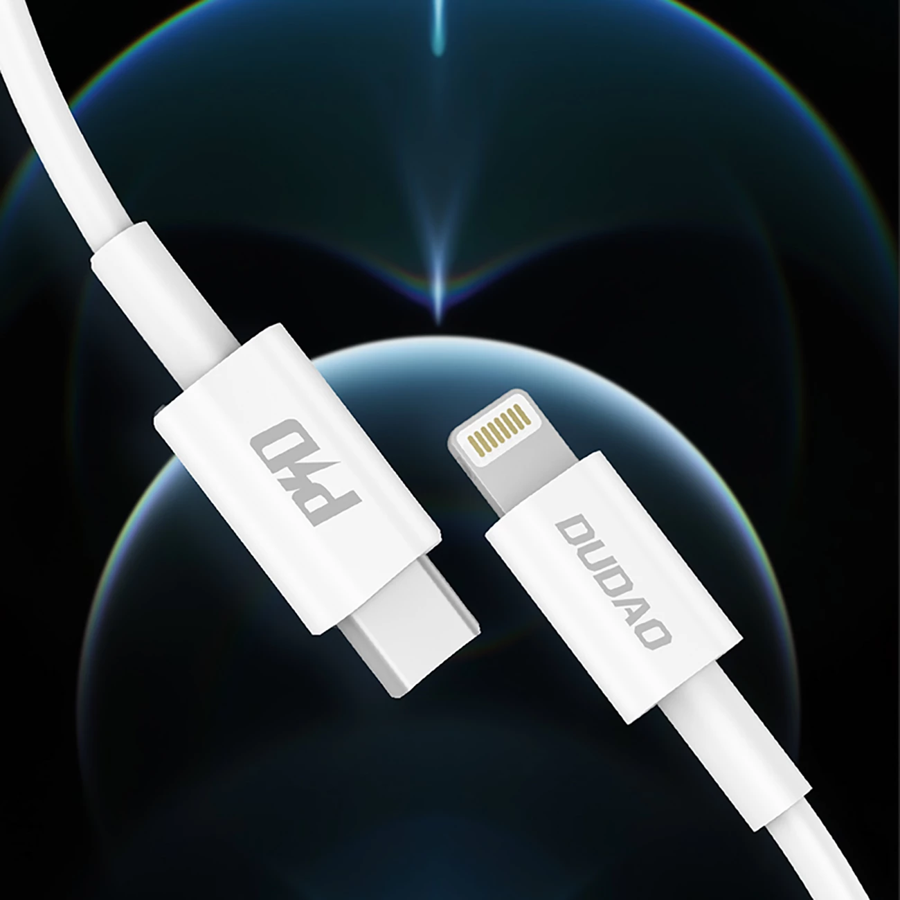 Kabel USB-C na Lightning, 1 m, 20W PD, bel, Dudao L6X