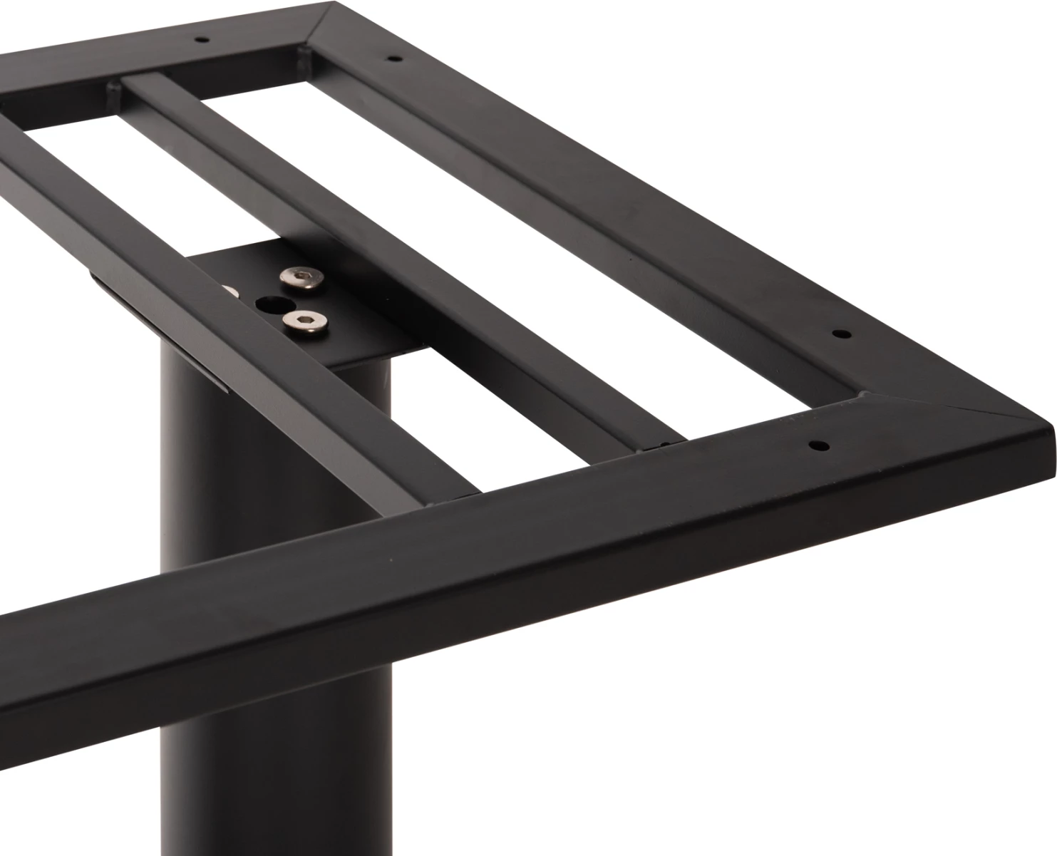 Osnova barske mize FH478.01 srednje višine mat črna kovina 2-stebri 40Χ80Χ90Hcm