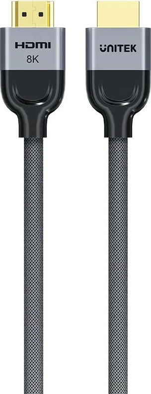 HDMI kabel 2.1 LUX, Unitek, 1,5 m, 8K, črno-siv