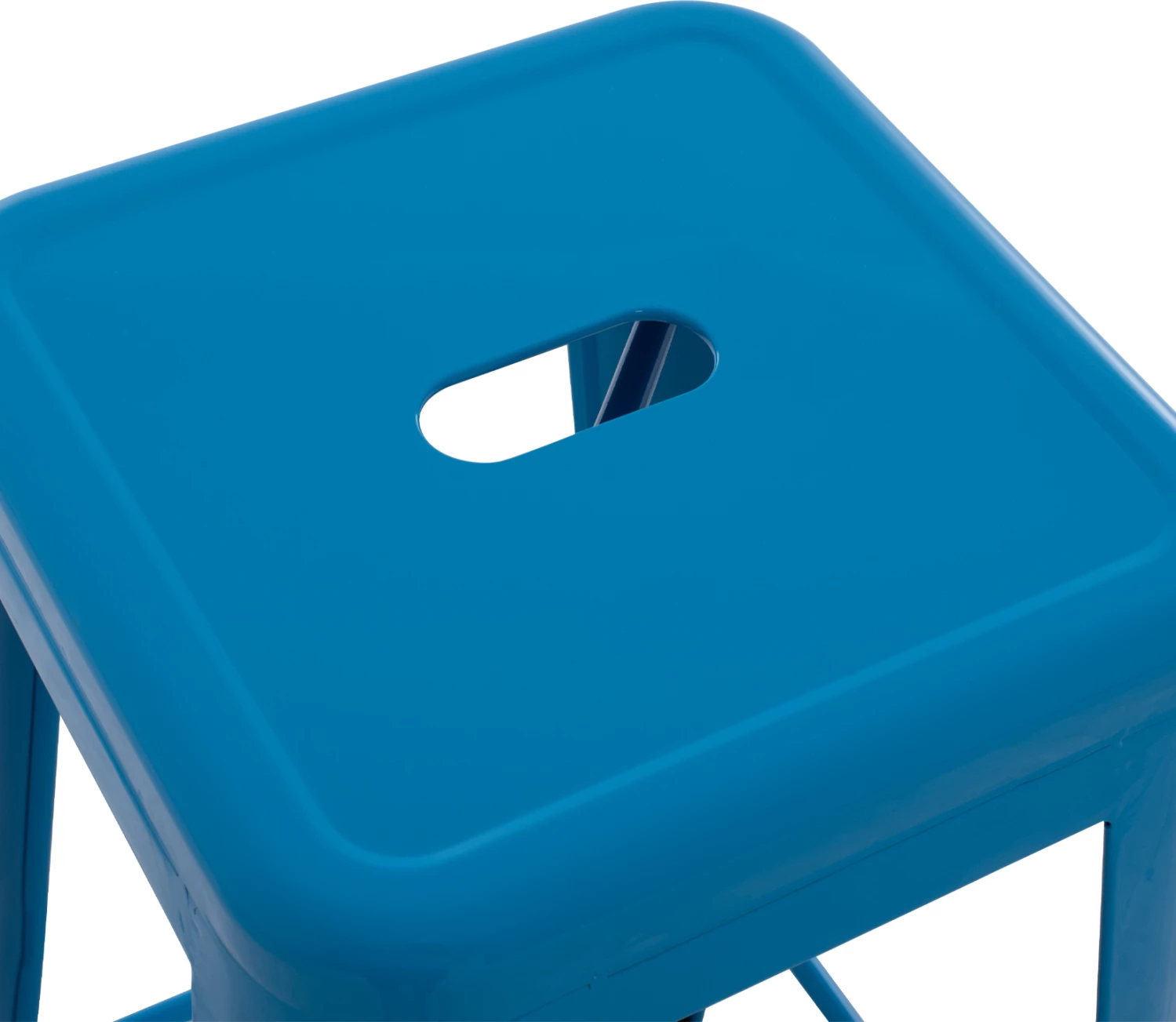 Barski stol MELITA FH8642.48 kovinski v modri barvi 43x43x78Hcm